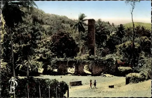 Ak Les Trois Îlets Martinique, Ruines du Domaine de la Pagerie