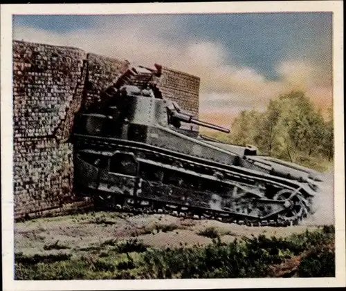 Sammelbild Die Nachkriegszeit Nr. 107 Nov. 1926, Aufrüstung Nachbarstaaten, neuer französischer Tank