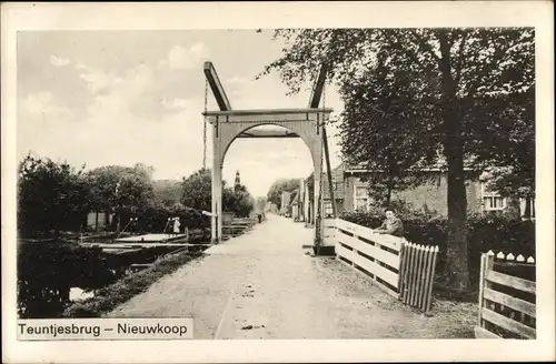 Ak Nieuwkoop Südholland Niederlande, Teuntjesbrug