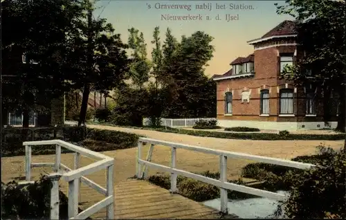 Ak Nieuwerkerk aan den IJssel Südholland, 's Gravenweg nabij het Station
