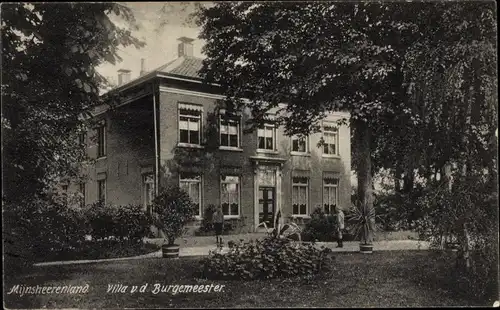 Ak Mijnsheerenland Südholland, Villa v. d. Burgemeester