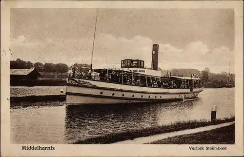 Ak Middelharnis Südholland, Vertrek Stoomboot