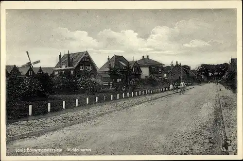 Ak Middelharnis Südholland, Louis Bouwmeesterplein, Molen