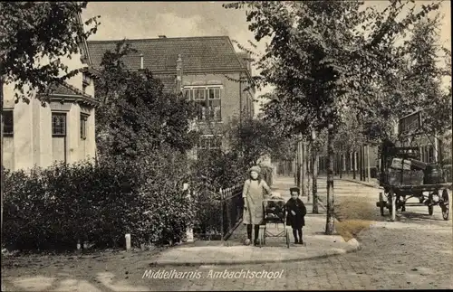 Ak Middelharnis Südholland, Ambachtschool