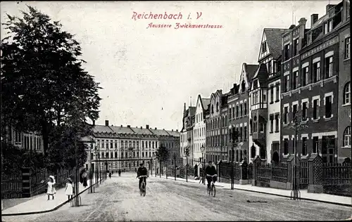 Ak Reichenbach im Vogtland, Äußere Zwickauer Straße