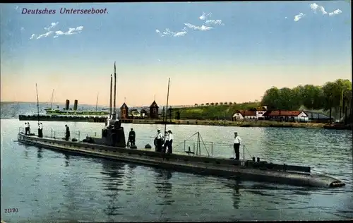 Ak Deutsches U Boot, SM U 3, Unterseeboot, Kaiserliche Marine