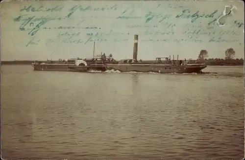 Foto Ak Dampfer auf der Elbe