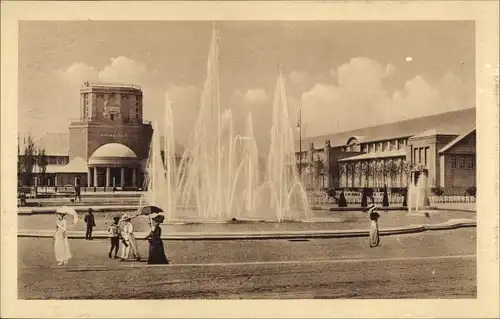 Ak Leipzig in Sachsen, Intern. Baufachausstellung 1913, Leuchtspringbrunnen