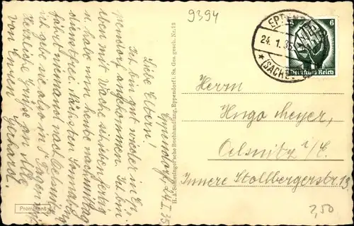 Ak Eppendorf in Sachsen, Blick vom Kirchturm