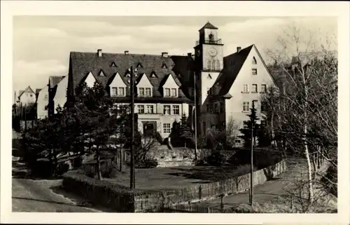 Ak Borstendorf Grünhainichen im Erzgebirge Sachsen, Rathaus