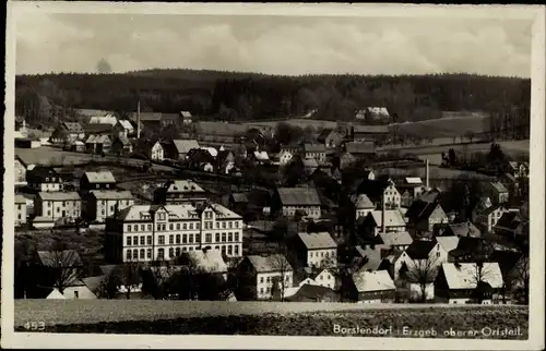 Ak Borstendorf Grünhainichen im Erzgebirge Sachsen, oberer Ortsteil