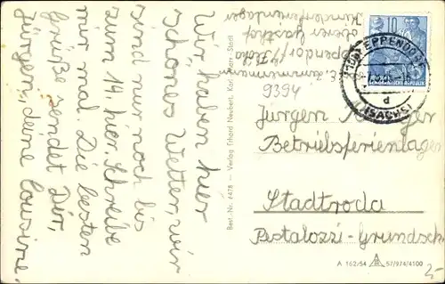 Ak Eppendorf in Sachsen, Betriebsamt, Kirchturm