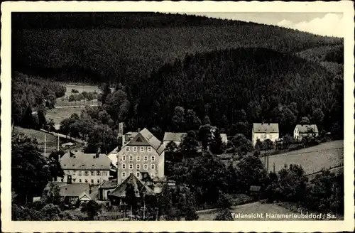 Ak Hammerleubsdorf Leubsdorf in Sachsen, Talansicht mit Gasthof