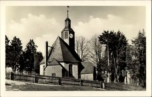 Ak Borstendorf Grünhainichen im Erzgebirge Sachsen, Kirche