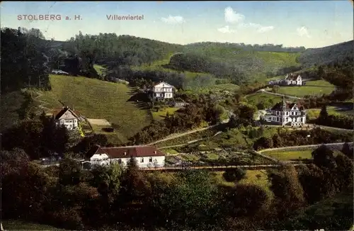 Ak Stolberg im Harz, Villenviertel
