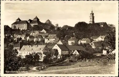 Ak Augustusburg im Erzgebirge, Teilansicht