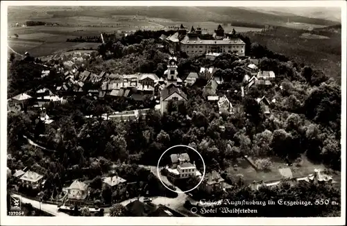 Ak Augustusburg im Erzgebirge, Schloss Augustusburg, Hotel Waldfrieden