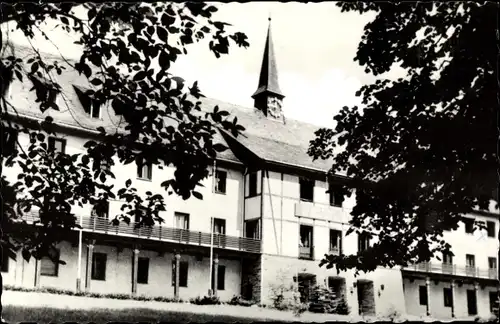 Ak Warmbad Wolkenstein im Erzgebirge, Wismut Sanatorium, Kulturgebäude