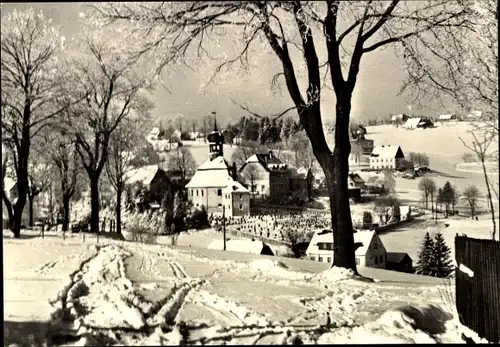 Ak Rübenau Marienberg im Erzgebirge Sachsen, Winteransicht