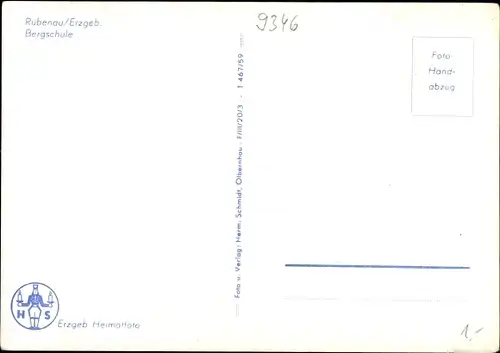 Ak Rübenau Marienberg im Erzgebirge Sachsen, Bergschule