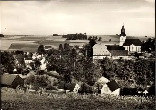 Ak Drebach im Erzgebirge Sachsen, Panorama mit Kirche