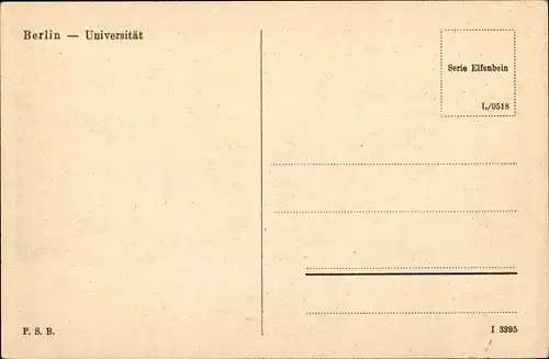 Ak Berlin Mitte, Universität, Unter den Linden