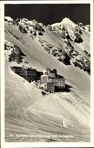 Ak Schneefernerhaus auf der Zugspitze, Sporthotel, Schnee