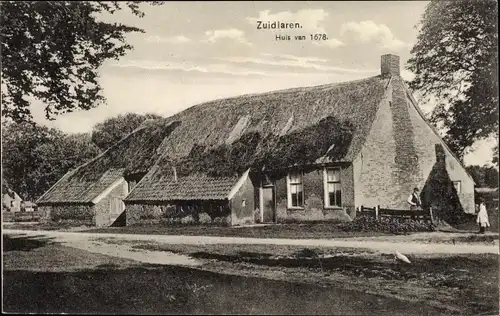 Ak Zuidlaren Drenthe Niederlande, Huis van 1678