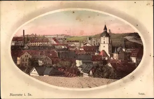 Ak Meerane in Sachsen, Totalansicht