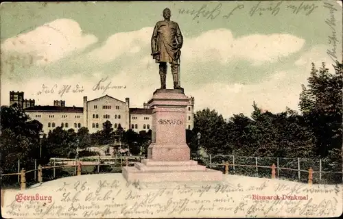 Ak Bernburg an der Saale, Bismarck-Denkmal