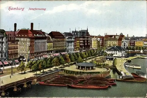 Ak Hamburg Mitte Neustadt, Jungfernstieg