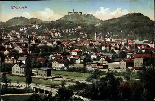 Ak Lutherstadt Eisenach in Thüringen, Panorama