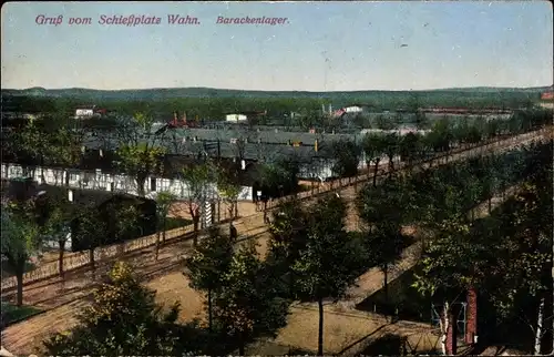 Ak Wahn Köln Nordrhein Westfalen, Schießplatz, Barackenlager, Vogelperspektive