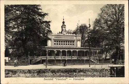 Ak Veendam Groningen Niederlande, Societeit Veenlust