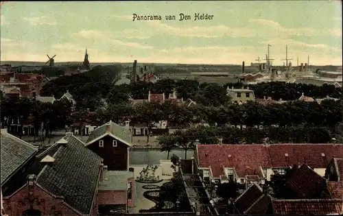 Ak Den Helder Nordholland Niederlande, Panorama