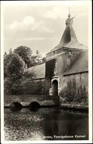Ak Arcen Venlo Limburg Niederlande, Poortgebouw Kasteel