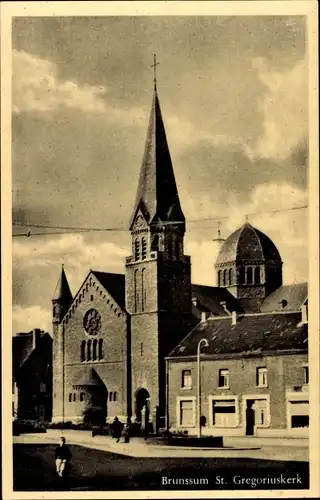 Ak De Heikop Brunssum Limburg Niederlande, St. Gregoriuskerk