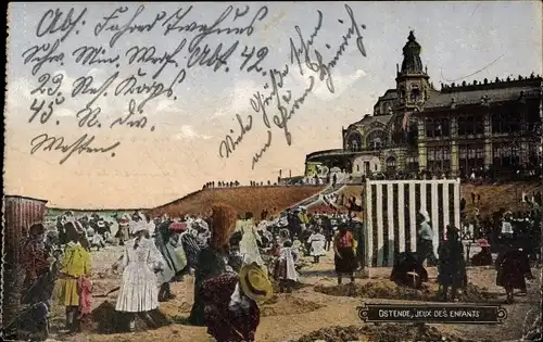 Ak Oostende Ostende Westflandern, Jeux des Enfants