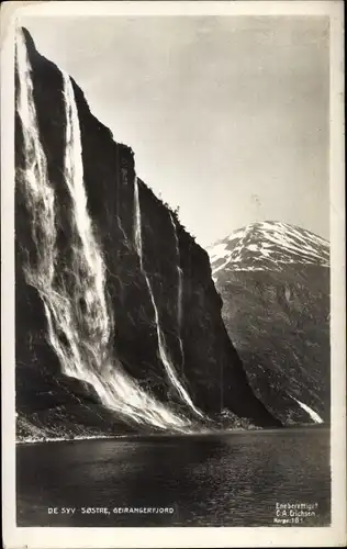 Ak Geirangerfjord Norwegen, De Syv Søstre