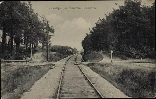 Ak Gelderland Niederlande, Spoorlijn Gaandersche Bosschen