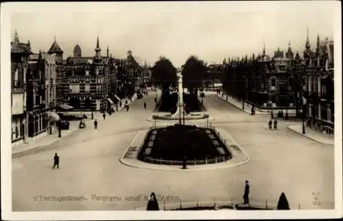 Ak 's Hertogenbosch Nordbrabant Niederlande, Panorama vanaf het Station