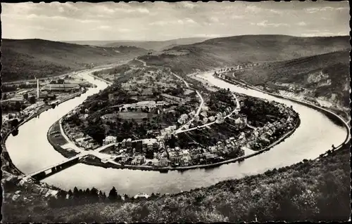 Ak Monthermé Ardennes, Vallee de la Meuse, Boucle de la Meuse