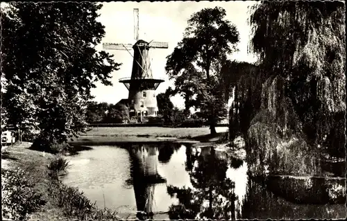 Ak Leiden Südholland Niederlande, Rijnsburgersingel, Molen de Valk