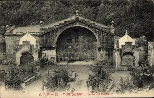 Ak Montserrat Katalonien, Fuente del Portal