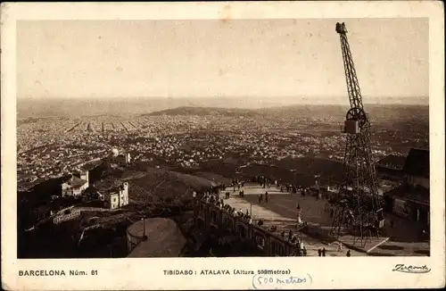 Ak Barcelona Katalonien Spanien, Tibidabo