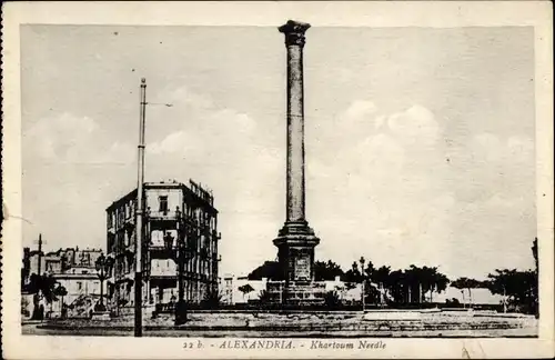 Ak Alexandria Ägypten, Khartoum Needle