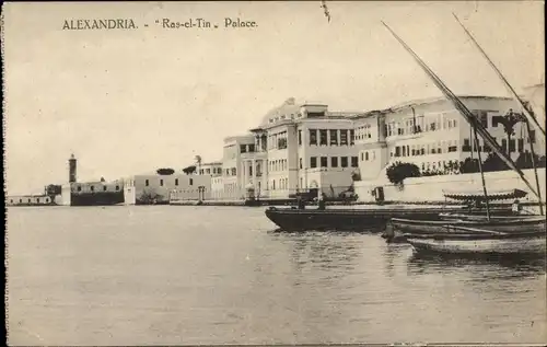 Ak Alexandria Ägypten, Ras el Tin Palace