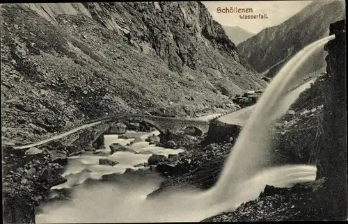 Ak Göschenen Kanton Uri, Schöllenen, Reussfall