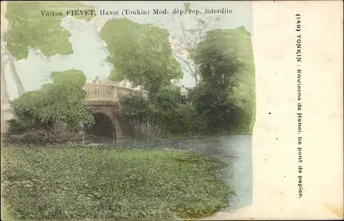 Ak Hanoi Tonkin Vietnam, Le Pont de Papier
