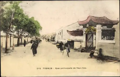 Ak Tonkin Vietnam, Rue principale de Dap Cau